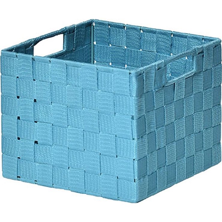 PANIER CARRE POLYESTER TURQUOISE TAILLE S