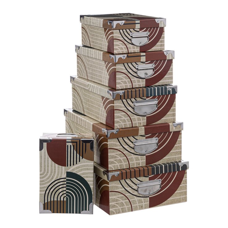 BOITE COINS METAL ABSTRAIT D.32X21.5X11.8CM