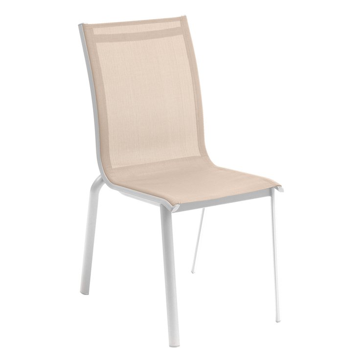 CHAISE AXANT EMPILABLE LIN BLANC