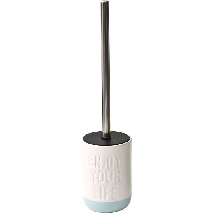 BROSSE WC DOLOMITE ENJOY YOUR LIFE BLANC TURQUOISE