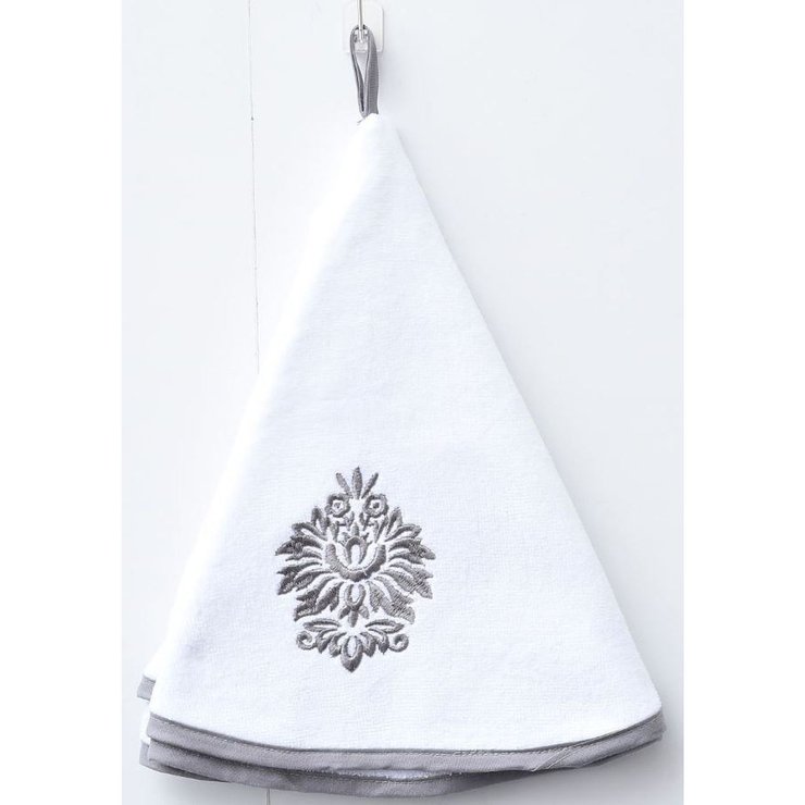 ESSUIE MAINS BRODE VILLA 60CM VELOURS EPONGE GRIS BLANC
