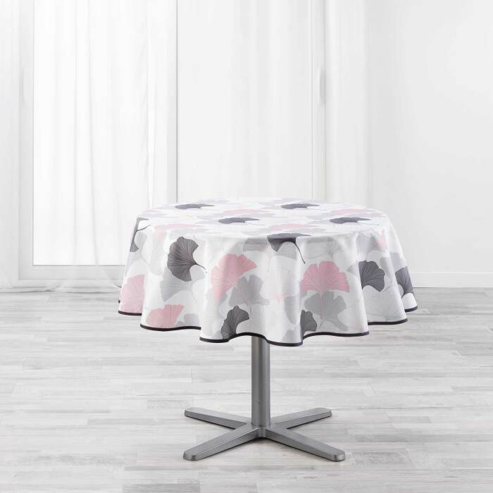 NAPPE RONDE 180CM COQUETTERIE ROSE