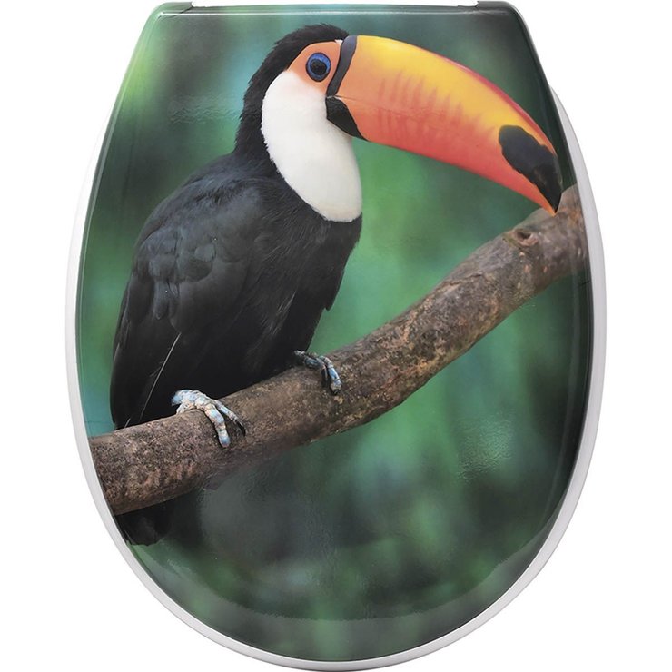 ABATTANT WC THERMODUR 18 POUCES FREIN DE CHUTE TOUCAN