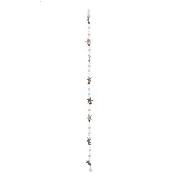 GUIRLANDE DE NOEL BOIS ETOILE BOULE 1.40M