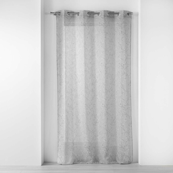 PANNEAU A OEILLETS 140X240CM IMPRIME SALOME GRIS