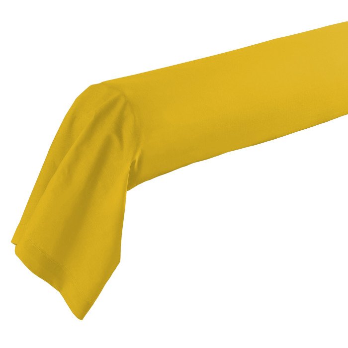 TAIE DE TRAVERSIN 85X185CM UNI 57 FILS LINA OCRE