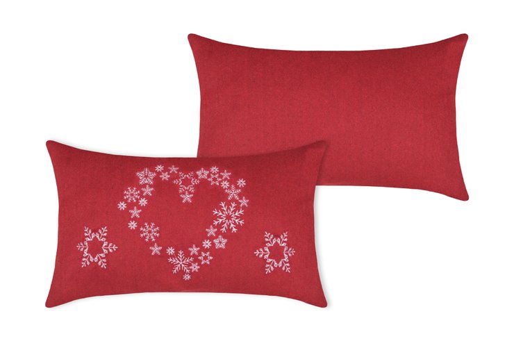 ARLY COUSSIN 30X50CM ROUGE LAINE