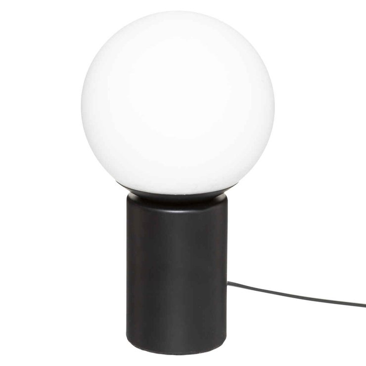 LAMPE TOUCH BOULE LOU NOIR H.26CM