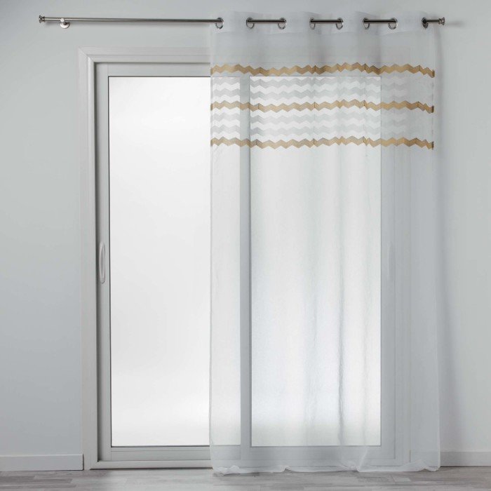 PANNEAU VOILE A OEILLETS 140X240CM SANDINA BLANC LIN