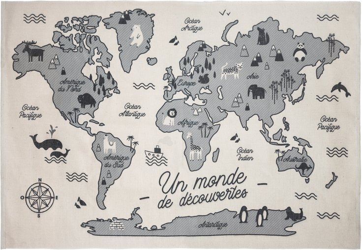 TAPIS CARTE DU MONDE