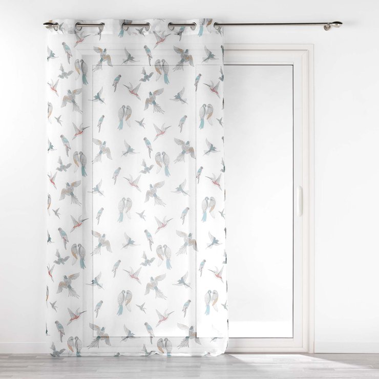 PANNEAU OEILLETS 140X240CM VOILE SABLE IMPRIME ENVOLIA
