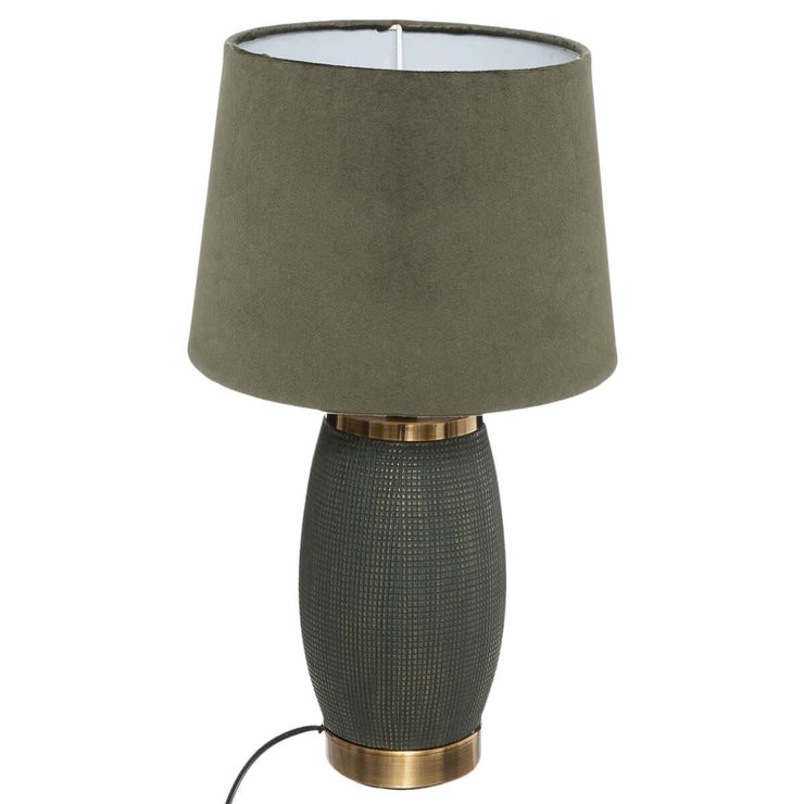 LAMPE CYLD VERT CEDRE SEFA H.43.5CM