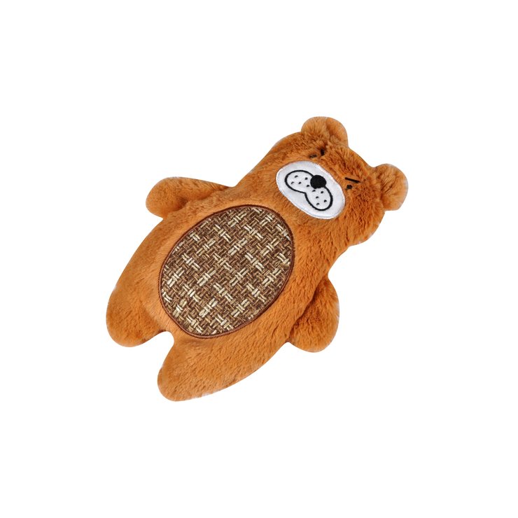 JOUET OURS SONORE 28X19X7CM LES SAUVAGES BRUN