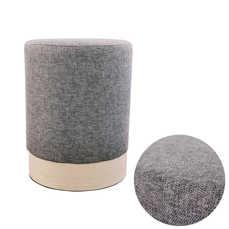 POUF SCANDINAVE CHINE ANTHRACITE 30 CM
