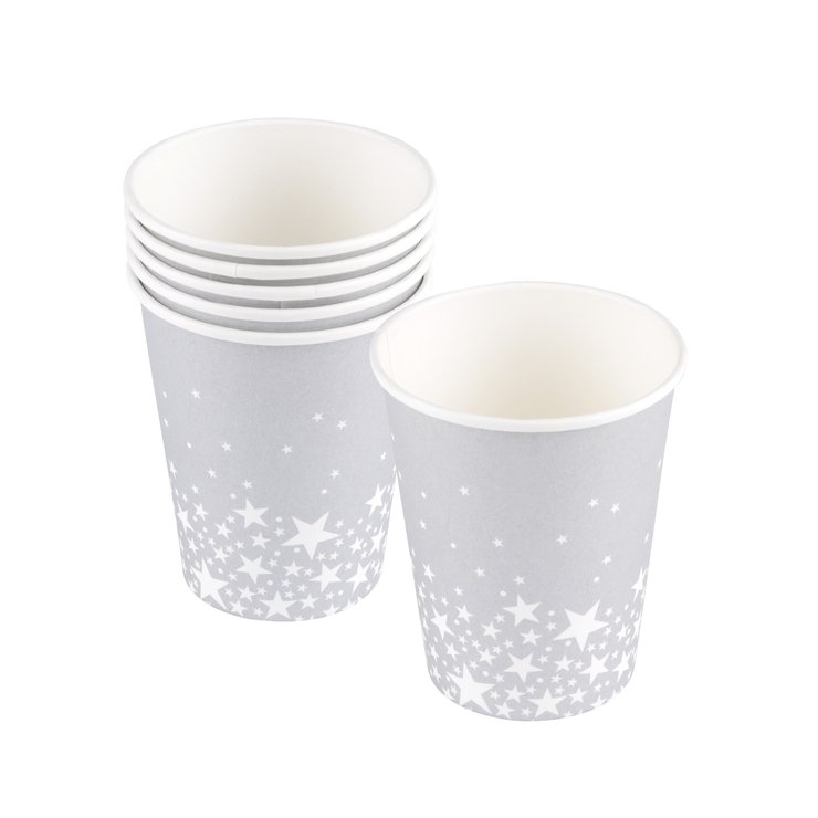 GOBELET CARTON ARGENT 25CL X6 PIECES