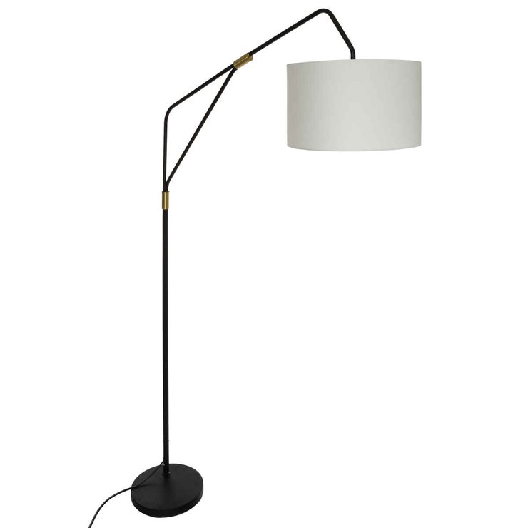 LAMPADAIRE ARC LUCE NOIR DORE H.171CM