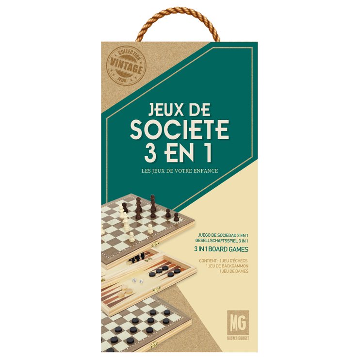 JEU SOCIETE 3 EN 1 BOIS