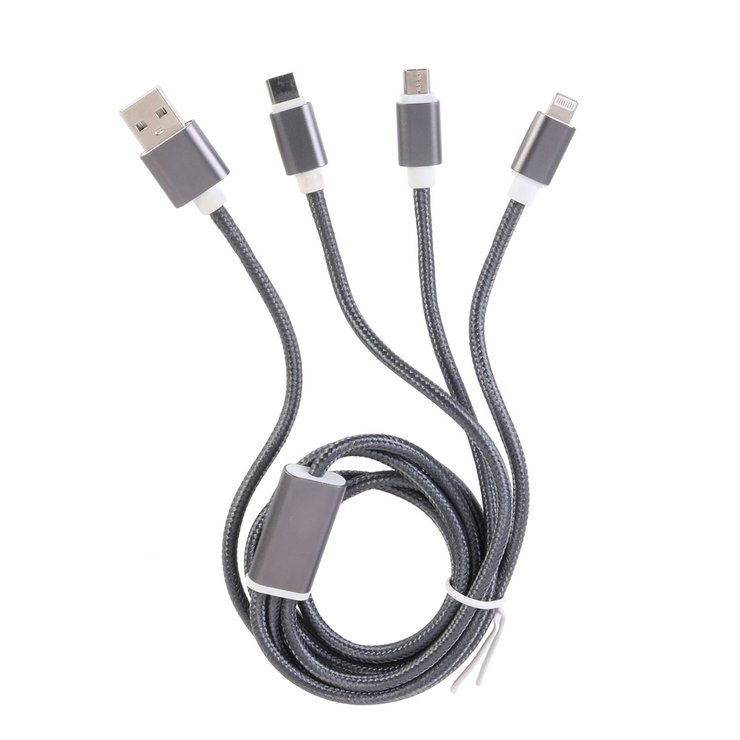 CABLE CHARGE TYPE C IPHONE MICRO USB 3EN1