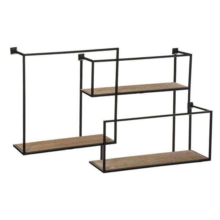 ETAGERE MURALE METAL BOIS D.86X52CM