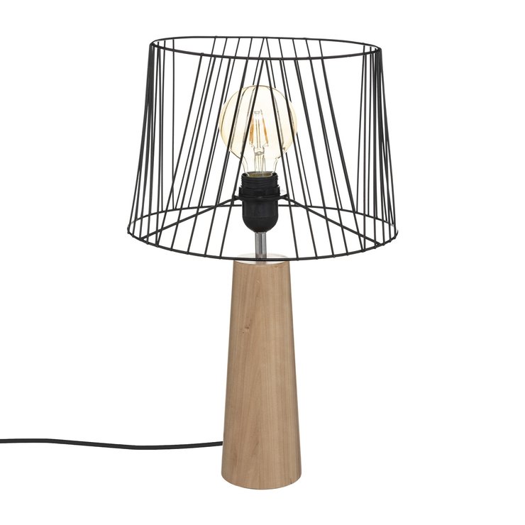 LAMPE DROITE JOE NOIR H.46CM