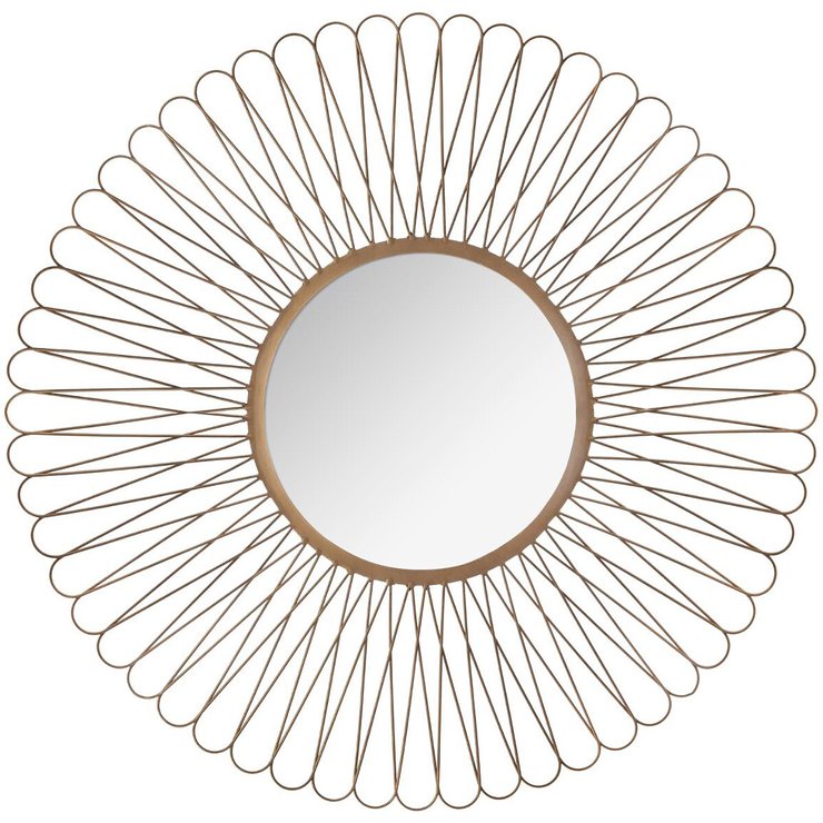 MIROIR SOLEIL METAL BOUCLE D.76CM
