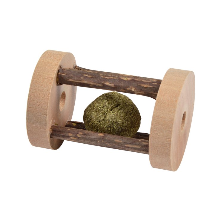 JOUET ROULEAU MATATABI ET BALLE HERBE A CHAT 4.8XH6.5CM