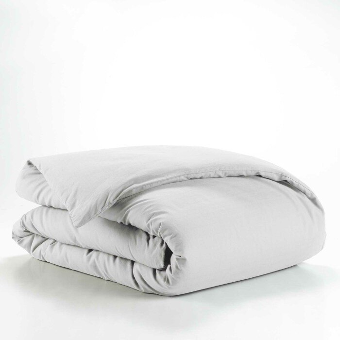 HOUSSE COUETTE 140X200CM UNI 57 FILS LINA BLANC