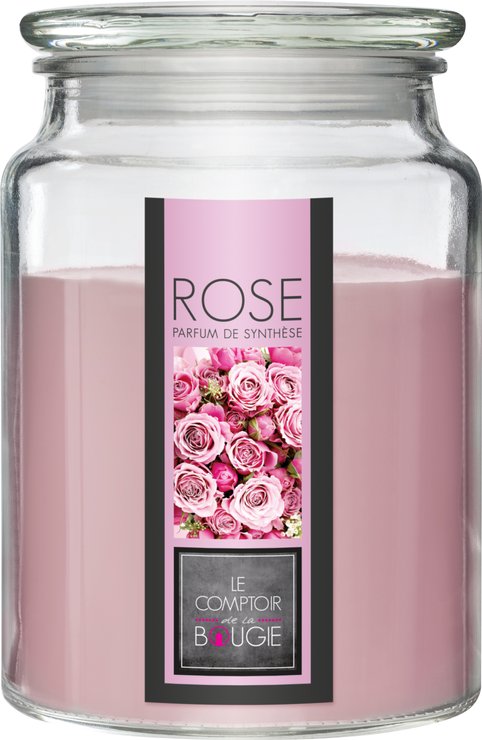BOUGIE PARFUMEE VERRE ROSE NINA 510G