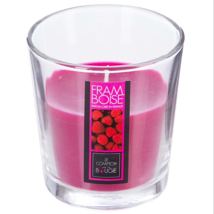 BOUGIE PARFUMEE VERRE NINA FRAMBOISE 90G