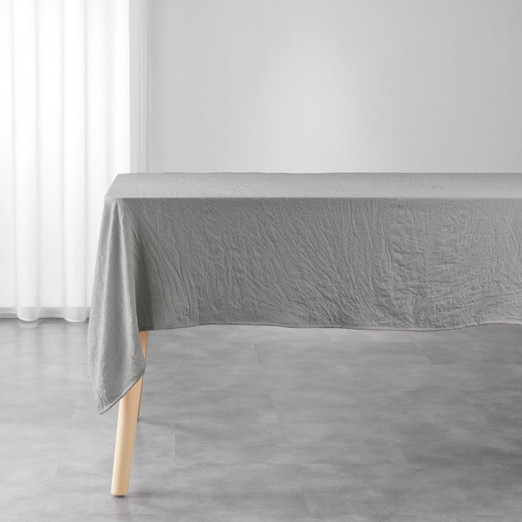 NAPPE 140X240CM MICROFIBRE UNIE LAVEE SUZY TAUPE