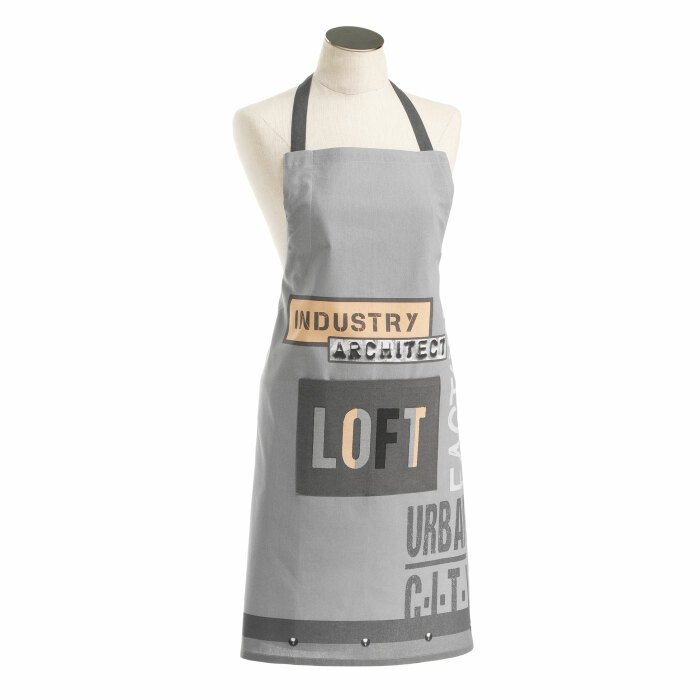 TABLIER 60X84CM COTONLOFT URBAIN GRIS