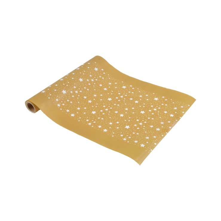 CHEMIN TABLE KRAFT PAPIER DECOR POUSSIERE ETOILES 28CMX5M