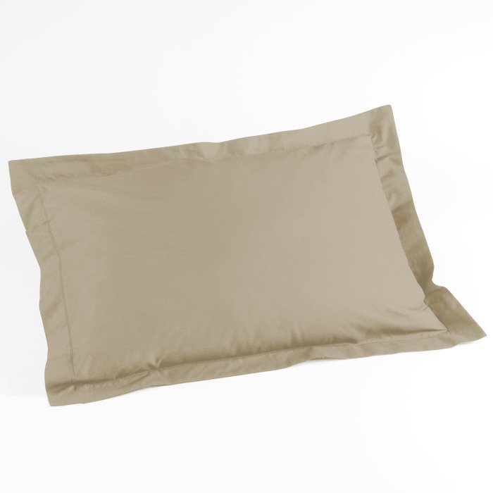 TAIE D OREILLER VOLANT PLAT 50X70CM UNI 57 FILS LINA LIN