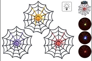 TOILE D ARAIGNEE A ACCROCHER LEDS 33 CM