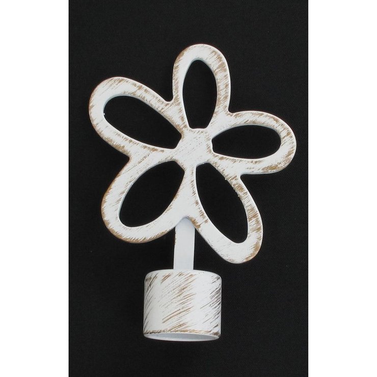 EMBOUT MARGUERITE D20 X2 BLANC OR