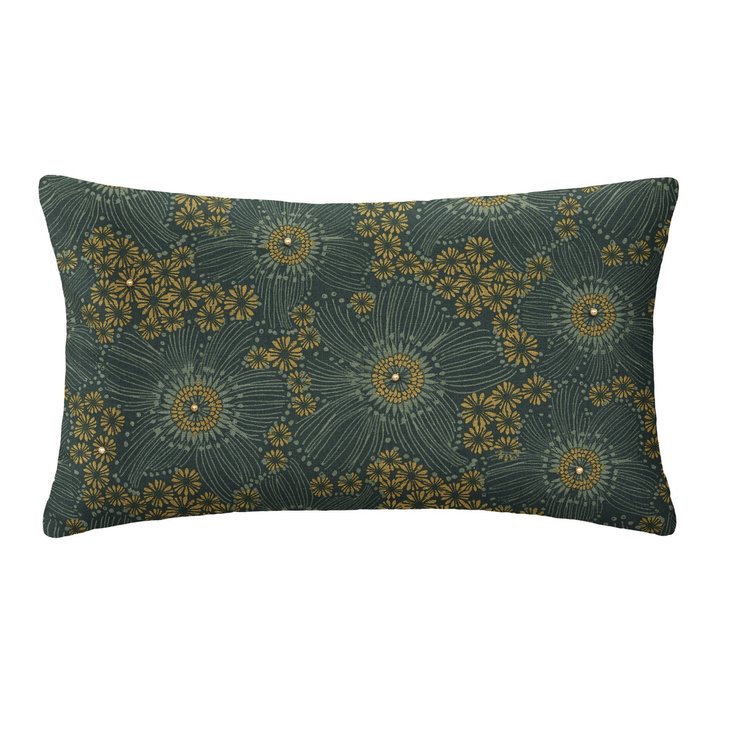 HOUSSE DE COUSSIN FLEURS PERLES 30X50CM