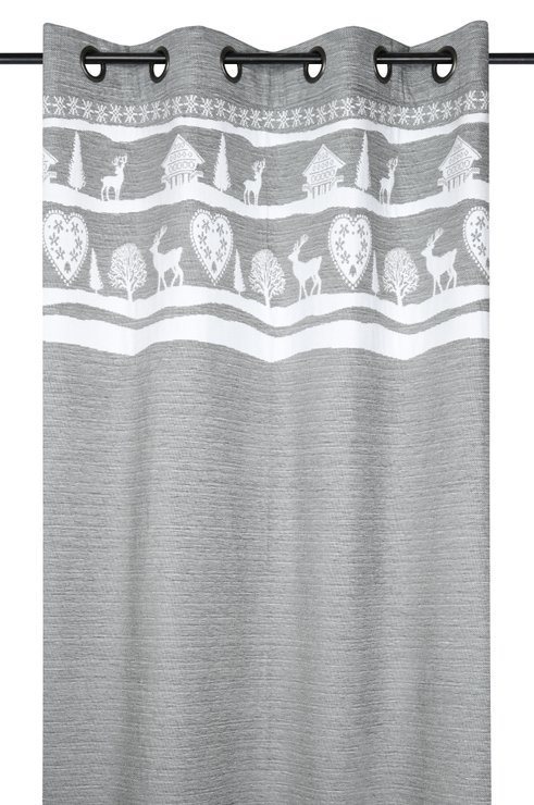 VALBONNAIS RIDEAU 135X260CM OEIL GRIS