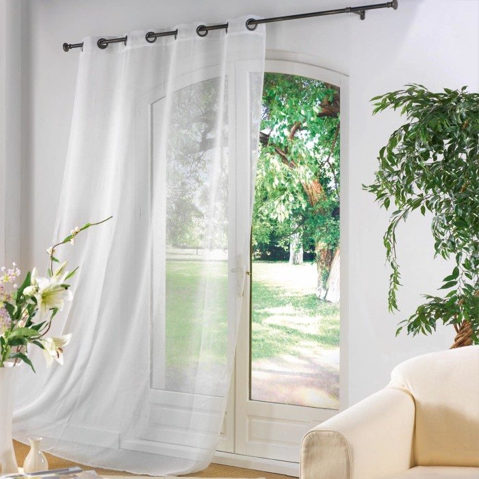 PANNEAU OEILLETS 140X240CM LUMINETTE UNIE LUMINEA BLANC