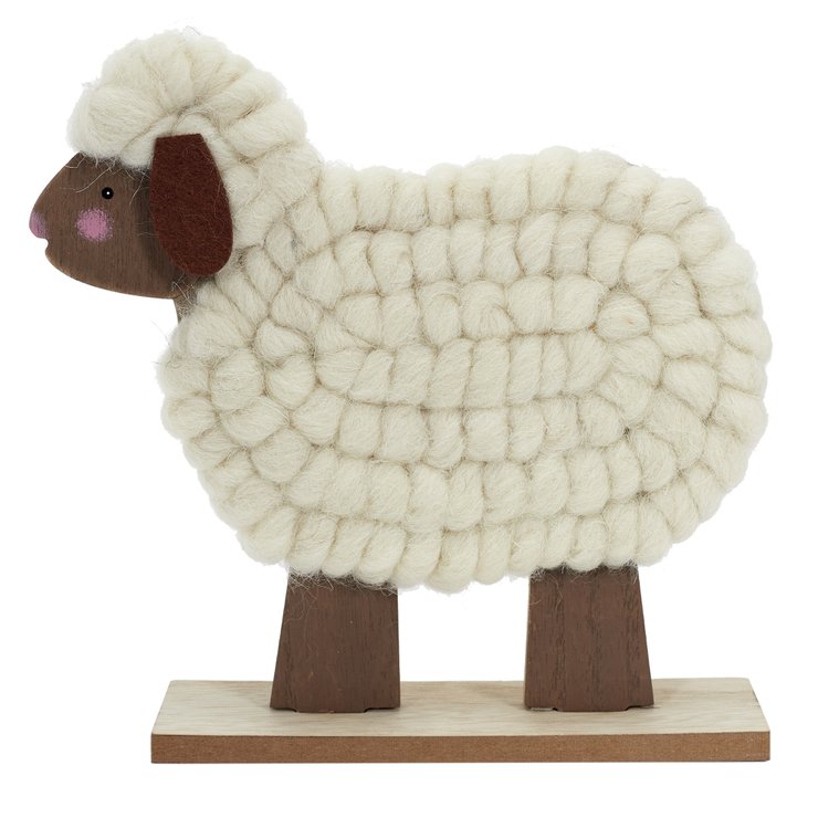 MOUTON A POSER CORPS EN LAINE H20CM