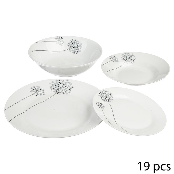 SERVICE 19PCS FLEUR LEGERE GRI