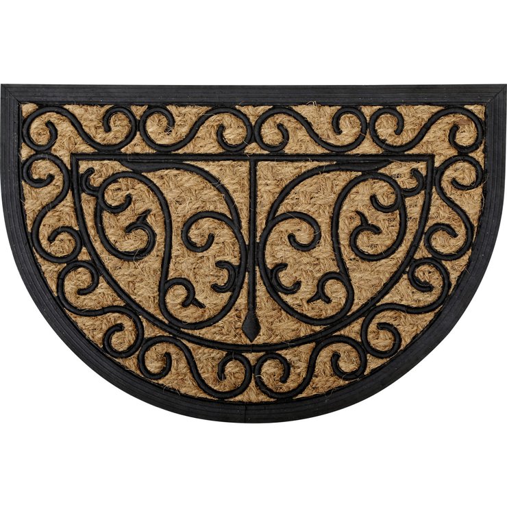 TAPIS HARRY 40X60CM COCO DEMI LUNE CAOUTCHOUC ARABESQUE
