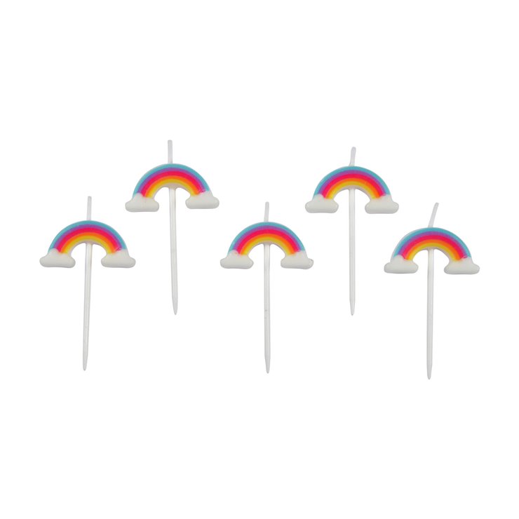 BOUGIE RAINBOW 3D X5 PIECES