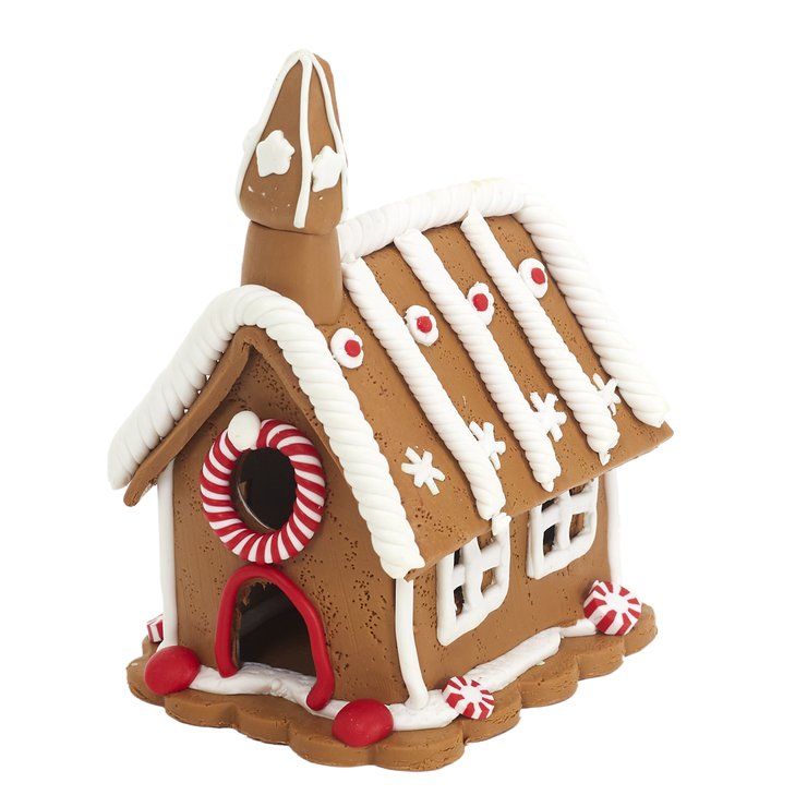 EGLISE PAIN D EPICES ET SUCRE D ORGE H11.5CM