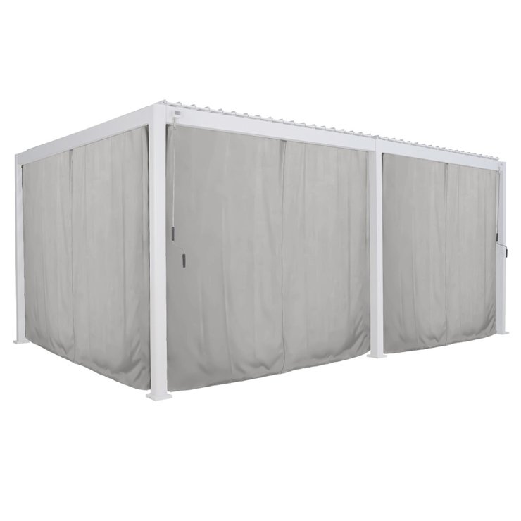 JEU RIDEAU ET RAIL EVORA 6X3.6M GRIS CLAIR