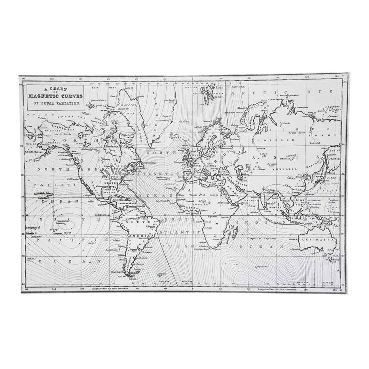 SET TABLE VINYL PLANISPHERE D.45X30CM