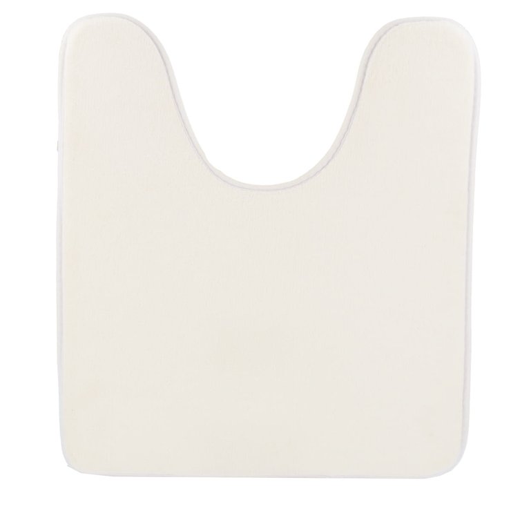 TAPIS CONTOUR WC MICROFIBRE UNI 45X50 CM BLANC