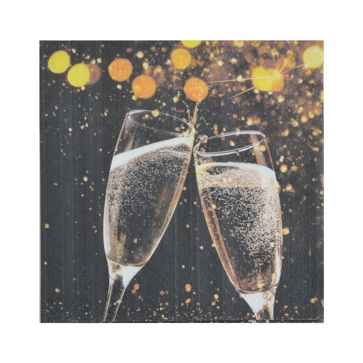 SET 20 SERVIETTES 3 PLIS 33X33CM COUPES FESTIVES