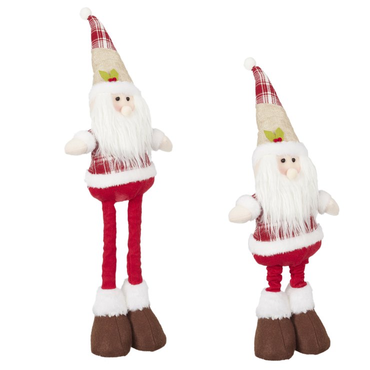 PERE NOEL JAMBES EXTENSIBLES 15X9X65CM