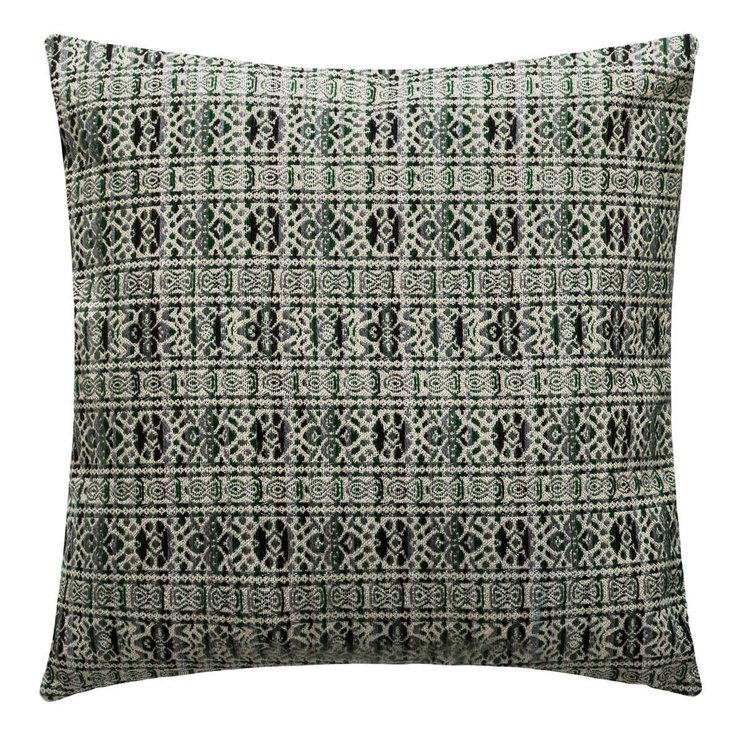 HOUSSE COUSSIN CHENILLE ARABESQUE VERT 40X40CM