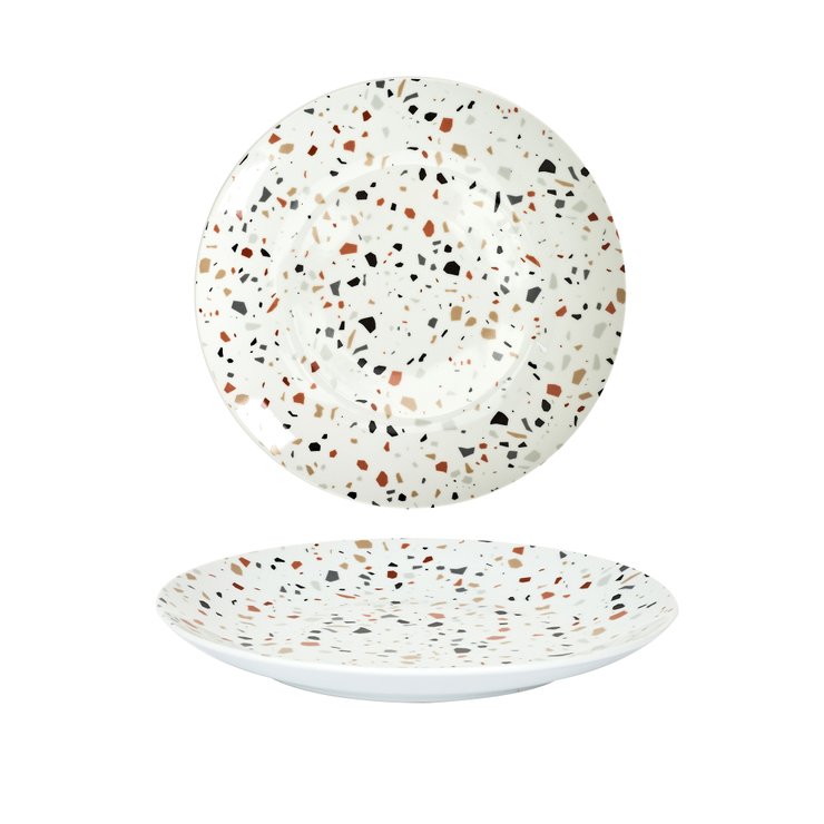 ASSIETTE EFFET TERRAZZO D26CM